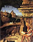 Giovanni Bellini Famous Paintings - Saint Jerome Reading